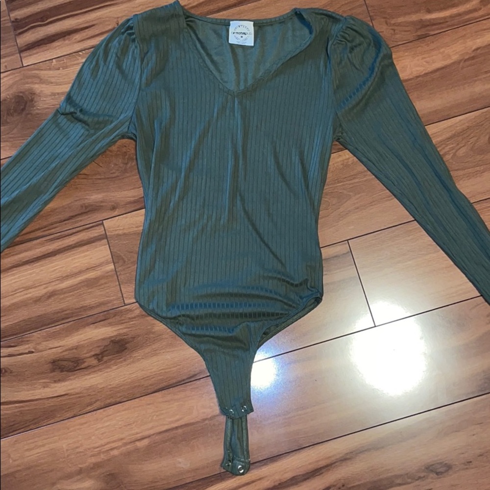 Olive green body suit